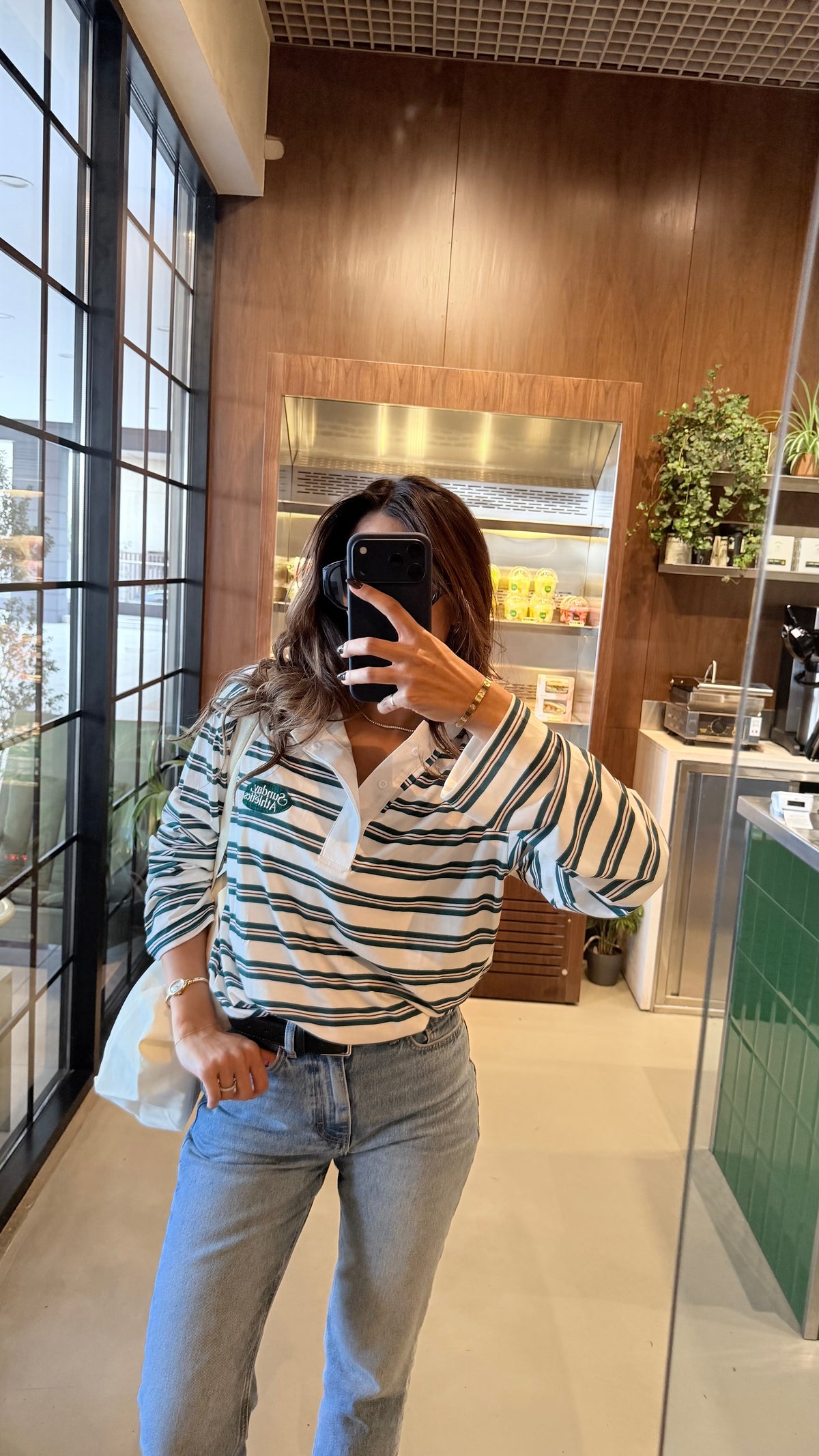 white and green Rugby shirt
